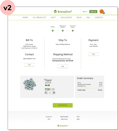review and submit iteration two